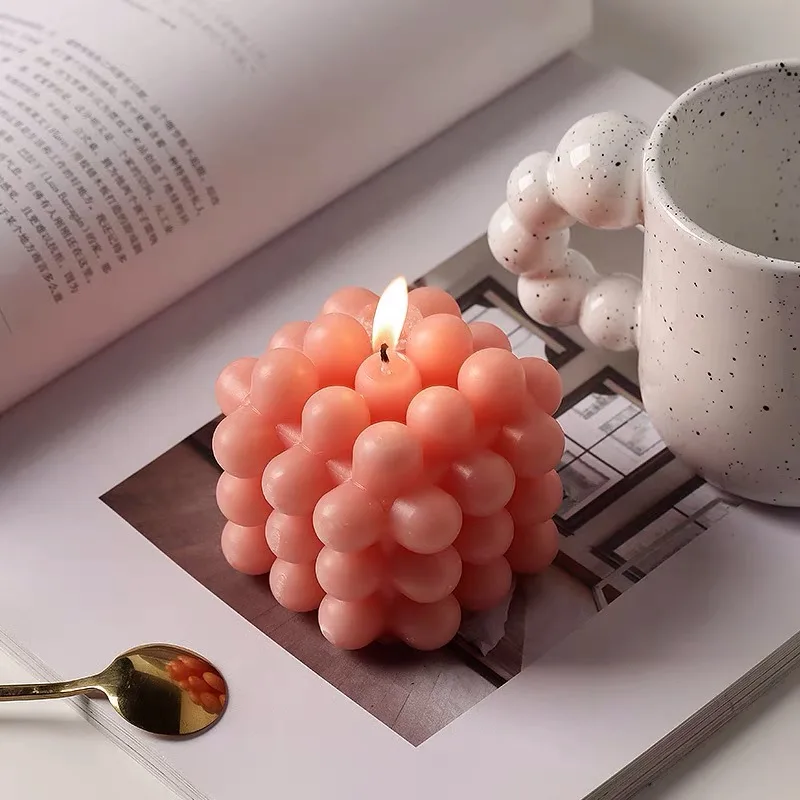 

3D Rubik's Cube Candle Mould round and Square Aromatherapy Candle DIY Candle Handmade Mold Silicone Candle Mold candle making