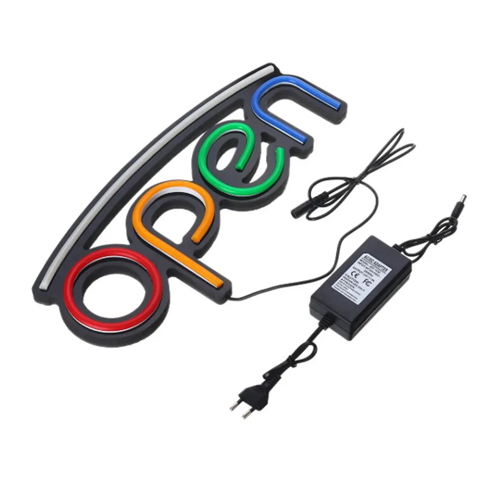 Светодиодный неоновый светильник с открытой вывеской лампа европейской вилкой