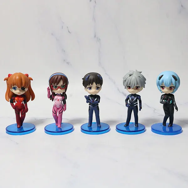 

EVA NEON GENESIS EVANGELION Nagisa Kaworu Ayanami Rei Asuka Ikari Shinji Q Version Action Figure Model Ornaments Toys