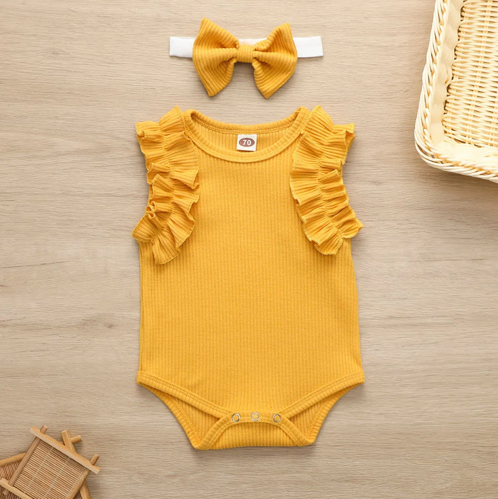 Комплект из 2 предметов комбинезон с кружевным гофрированным воротником повязка