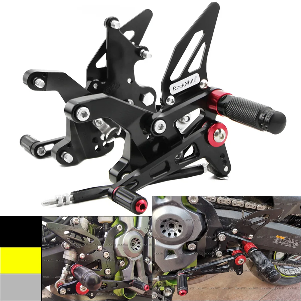 

Rider Rear Set Rearsets Foot Peg Rest Footpeg Brake Shift Shifting Lever Pedal For KAWASAKI Z900 17-20 2017 2018 2019 2020