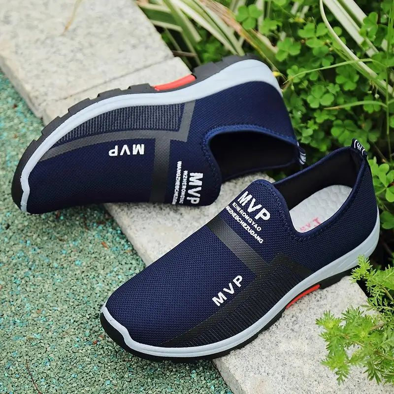 

Plus Size Slip-on Lightweight Men Sport Shoes Sports Sneakers Summer Men's Sneakers Mens Running Shoes Blue Gym Basket GME-1486