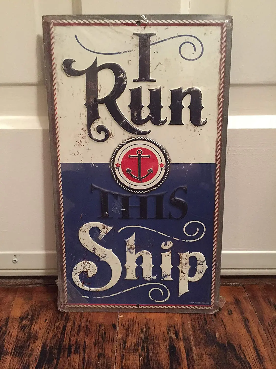 

Diuangfoong I Run This Ship Vintage Reproduction Metal Sign 12" x 8"