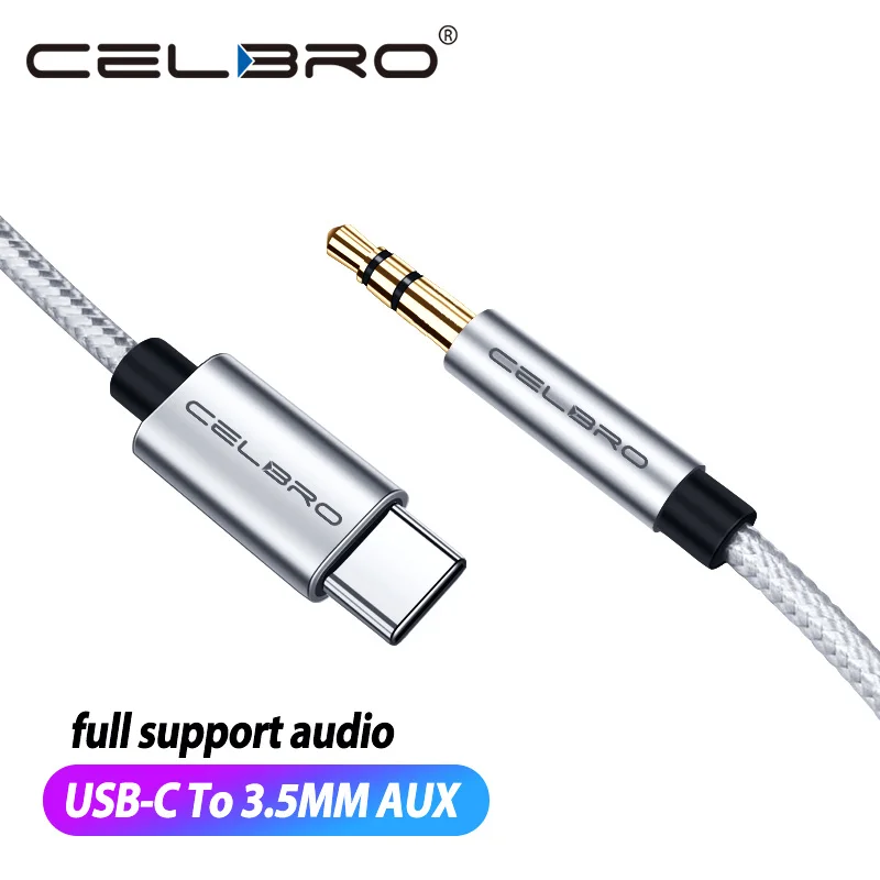 Аудиокабель с разъемом Usb Type C на 3 5 мм Aux для наушников адаптер Jack Samsung S21 Plus ultra Xiaomi