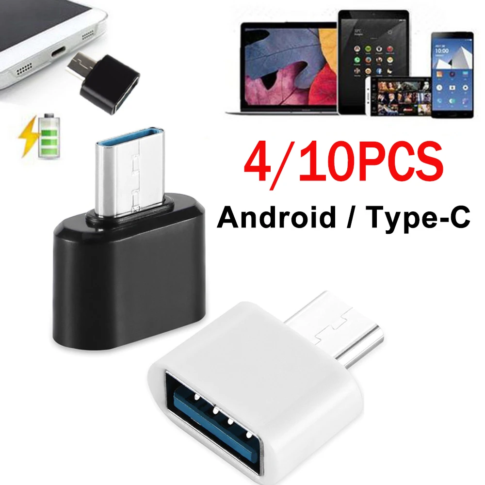 10 шт. Micro usb type-C OTG разъем адаптера для samsung huawei Phone Tablet PC мыши клавиатуры аксессуары