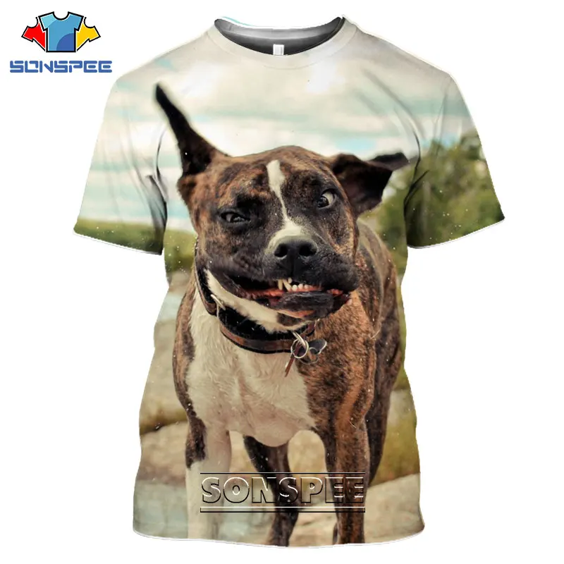 

SONSPEE Funny Dogs Animals Laughing Women Men's O-neck T-shirts Casual Harajuku Streetwear 3D Print Plus Size Tees Tops Shirts