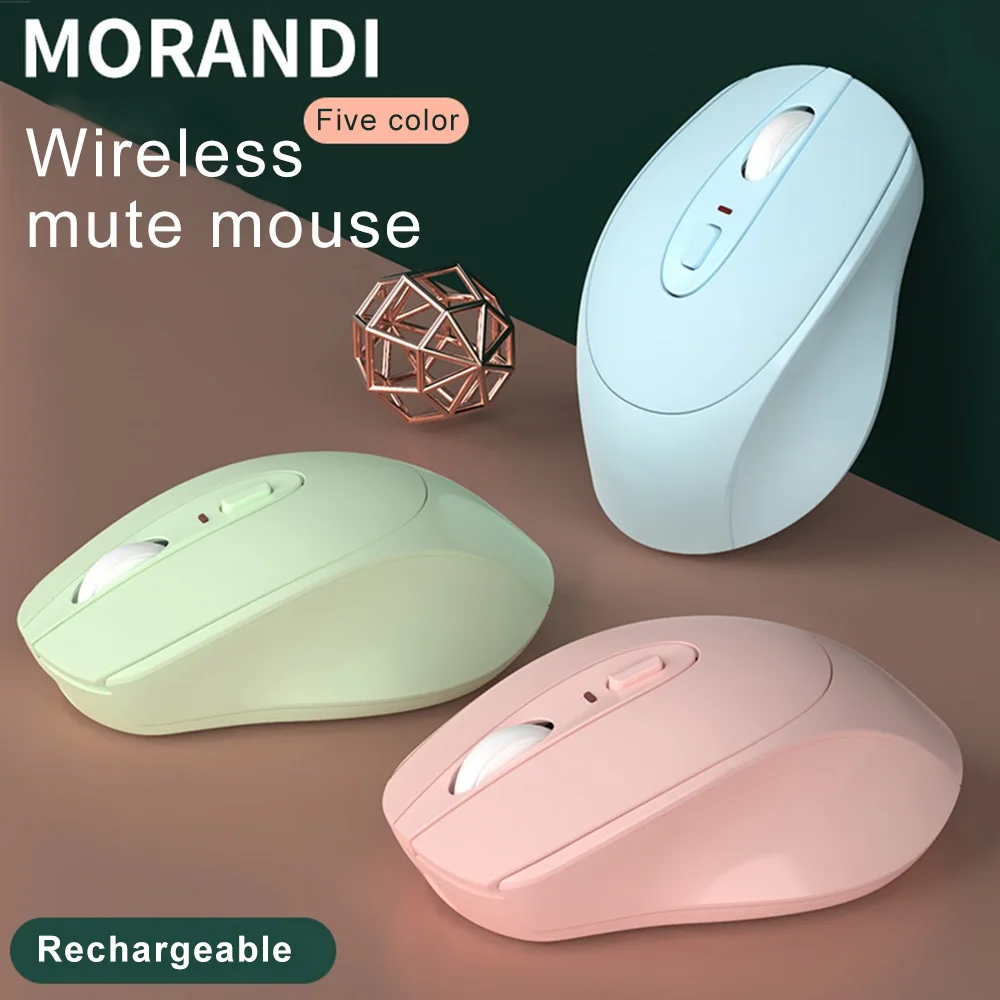 

2.4G Wireless Mouse Rechargeable Silent Ergonomic Gaming Mouse Wireless Mute Mice for Computer Laptop PC Gamer Boys Girls Mouse