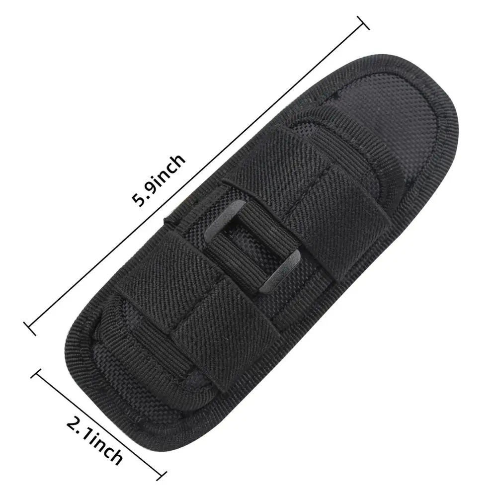 Tactical Flashlight Pouch Holster with360 Degrees Rotatable Torch Pouch for Hunting Lighting Camping Outdoor Sport Working
