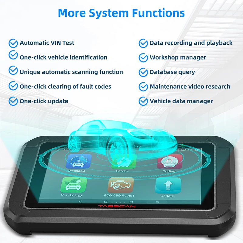 EUCLEIA Tabscan X7 OBD2 автомобильный сканер полная система диагностические инструменты SAS