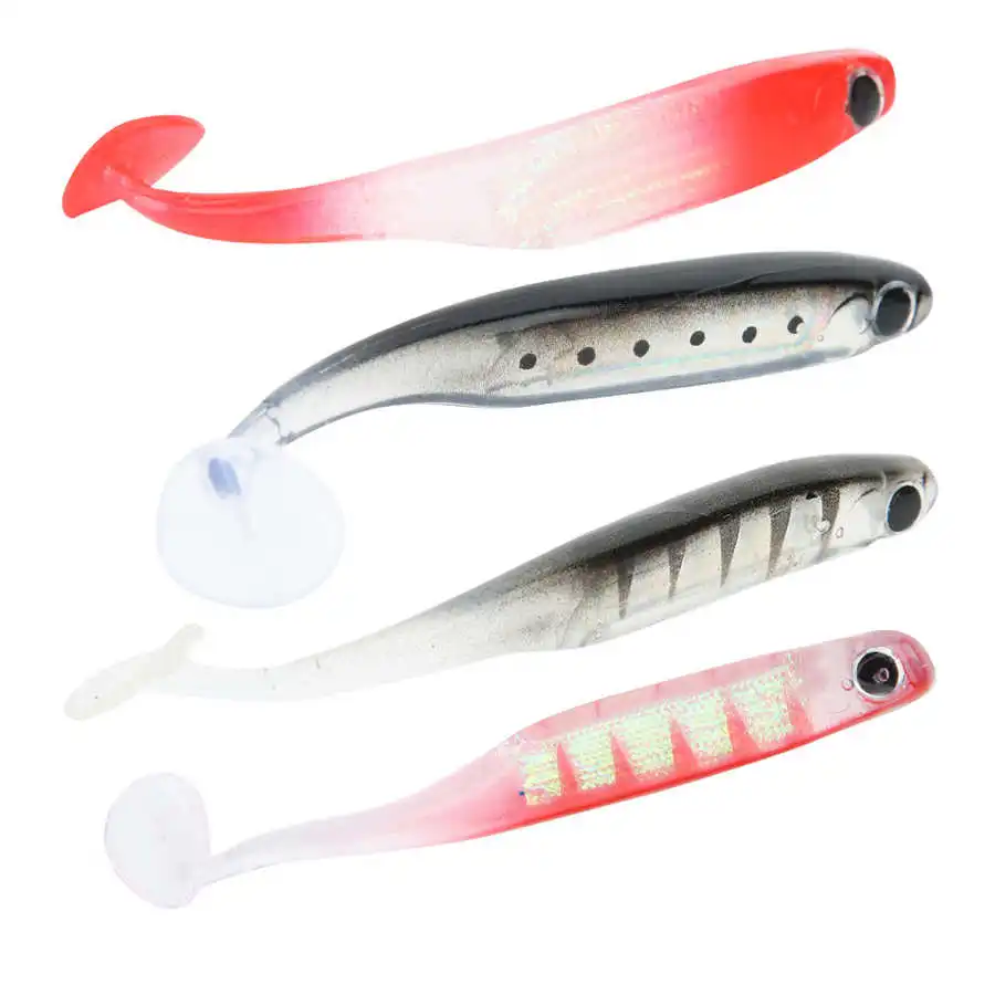 4 шт. мягкие рыболовные приманки 100 мм|Наживки для рыбной ловли| |