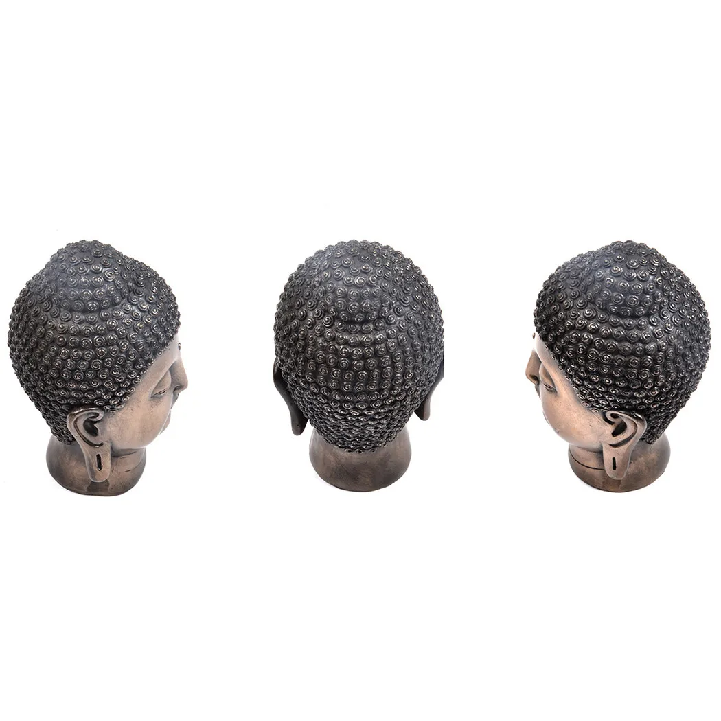 

1 *Sculpture Buddha Head Sculpture Indoor Outdoor Garden Home Decor Meditating Ornament Vivid Craftsmanship