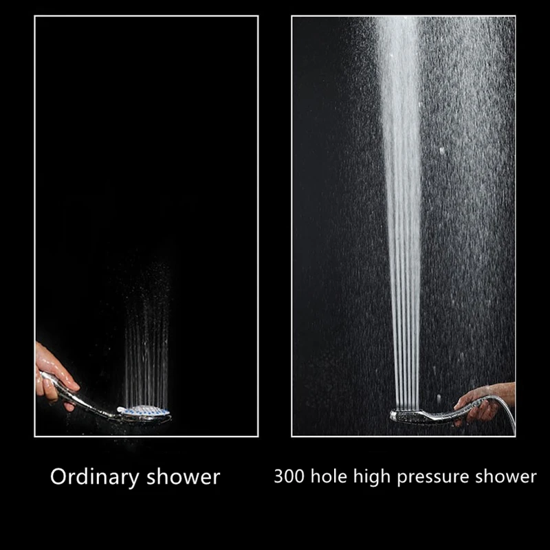 Квадратная Лейка для душа высокого давления с 300 отверстиями ручная