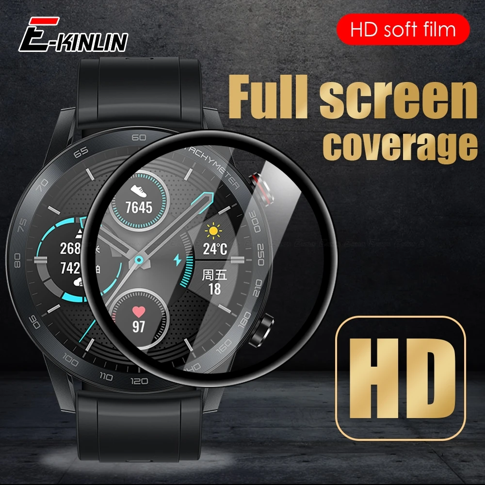 Защитная пленка 99D для Huawei Honor Watch MagicWatch 2 Magic мягкая с полным покрытием не стекло 46