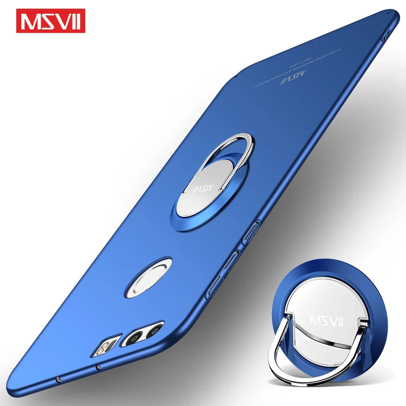 Чехол для Honor 8 MSVII тонкий матовый чехол Huawei Lite задняя крышка с держателем Honor8