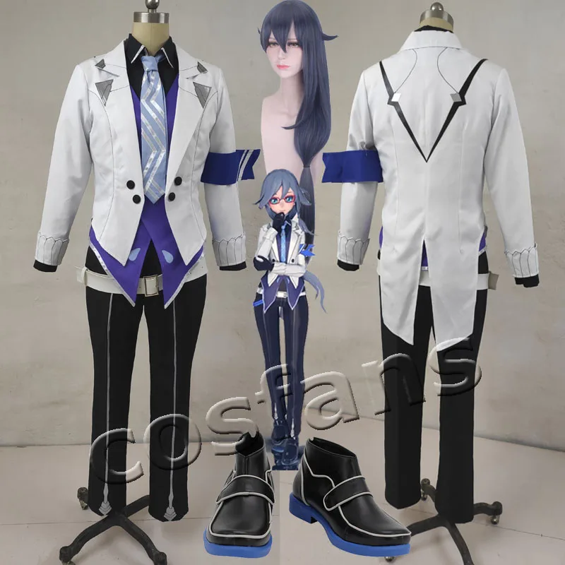 Anime! Honkai Impact 3 Version 2.3 Fu Hua Night Squire New Battlesuit Gothic Uniform Cosplay Costume Halloween Costumes Shoes
