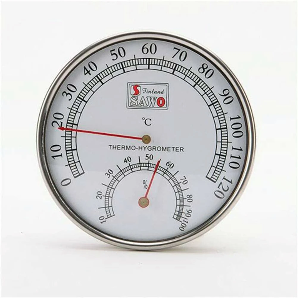 

Stainless Steel Thermometer Hygrometer Barometer Hygrometer Thermometer for Sauna Room Temperature Humidity Meter