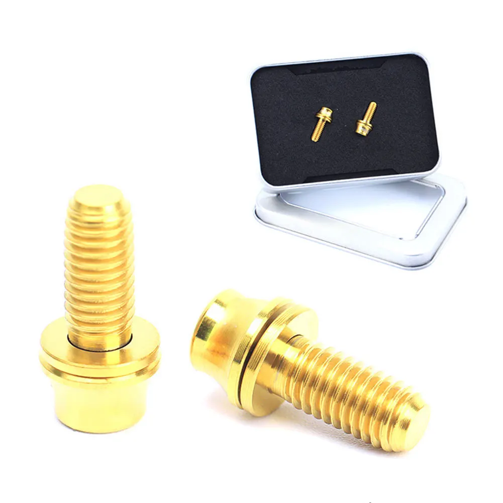 2 шт. M5 * 12 мм велосипедный флягодержатель крепежные болты титановый сплав винт с