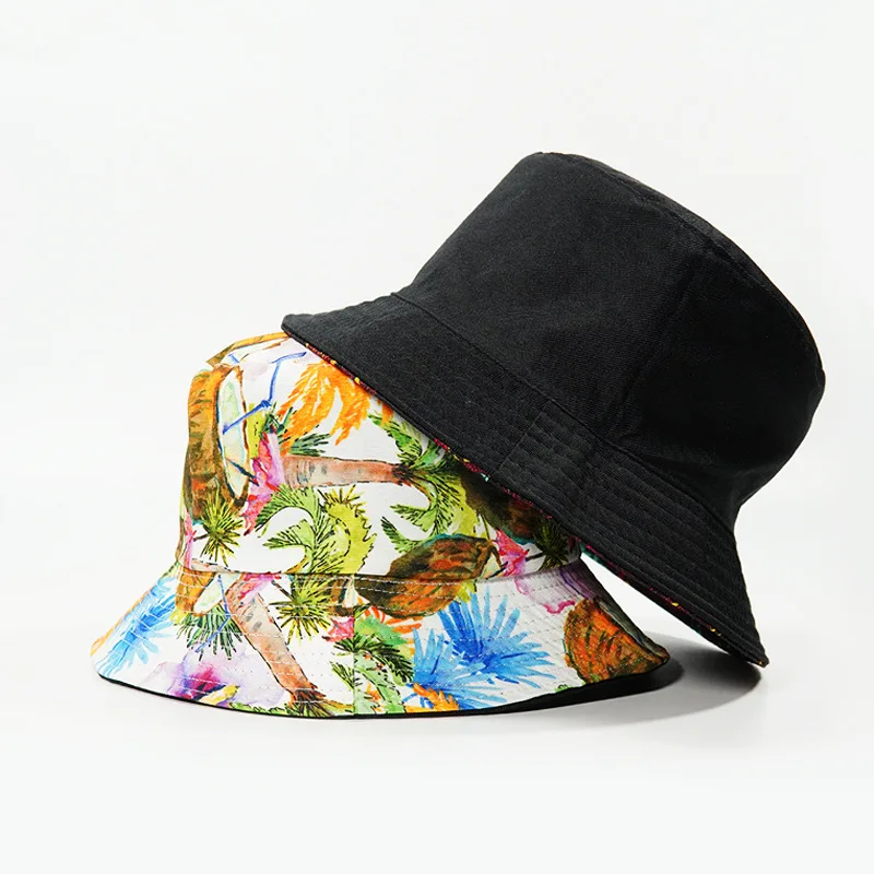 Панама Мужская и женская летняя с принтом кокосовой пальмы в стиле хип-хоп