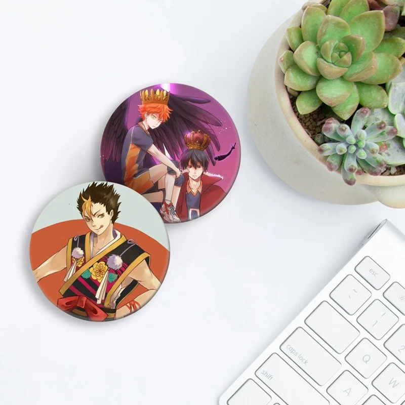 Манга Haikyuu! Значок-брошь Хината шойо 58 мм коллекция японских аниме для рюкзаков