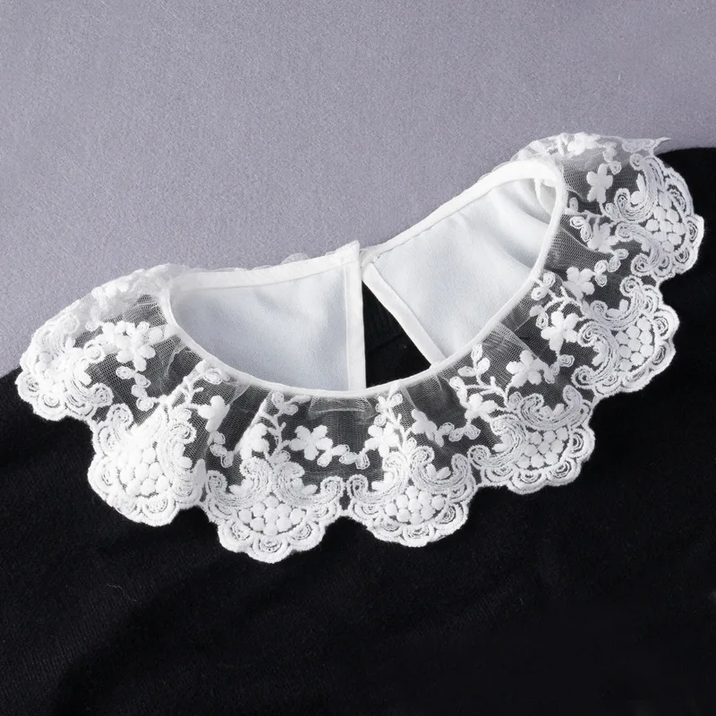 

Lace false collar Female all-match false collar Ruffled lace shirt collar Sweater decorative collar Chiffon false collar