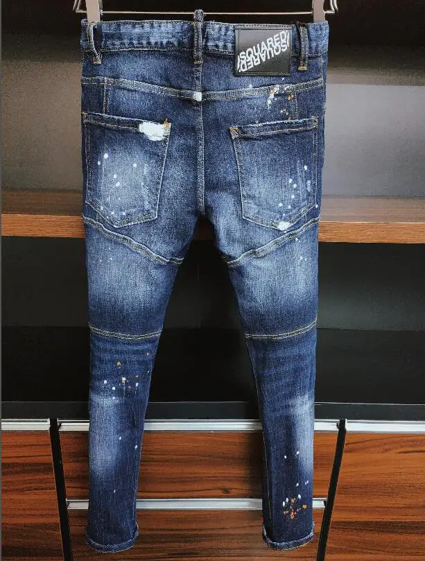 classic dsquared2 Men Jeans Pencil Pants Motorcycle Party Casual Trousers Street Clothing 2021 Denim Man Clothin jeans men A372