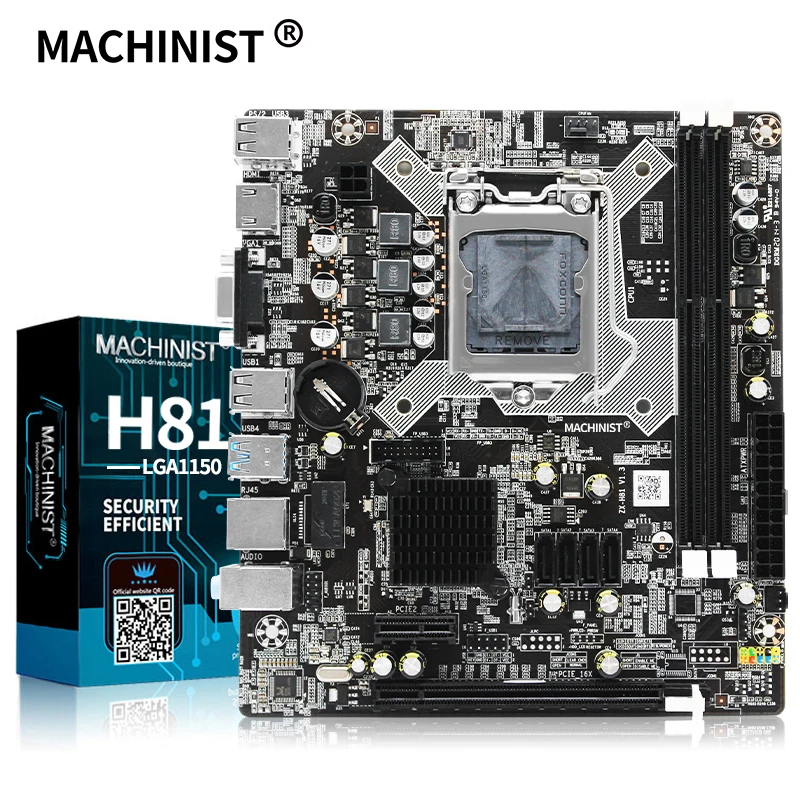 Слесарный H81 Материнская плата Intel LGA 1150 гнездо для рабочего стола материнской