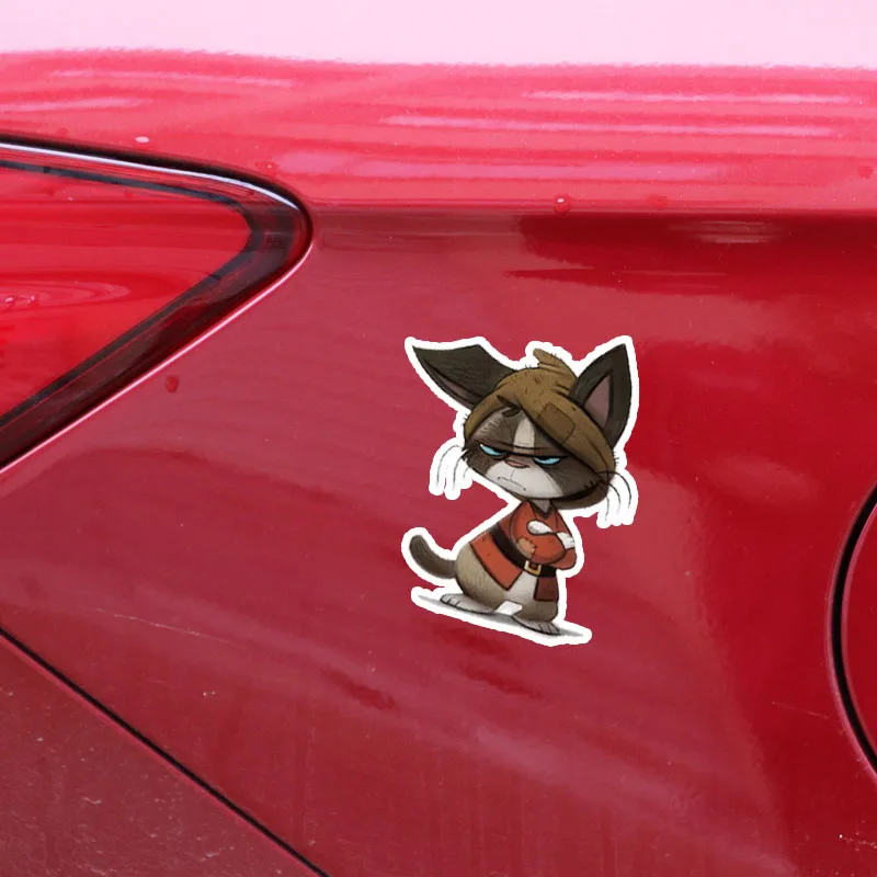 

Personality Cat Angry Contempt Car Stickers PVC 15cm X 13cm Motorcycle Decal Waterproof Windshield Accessories