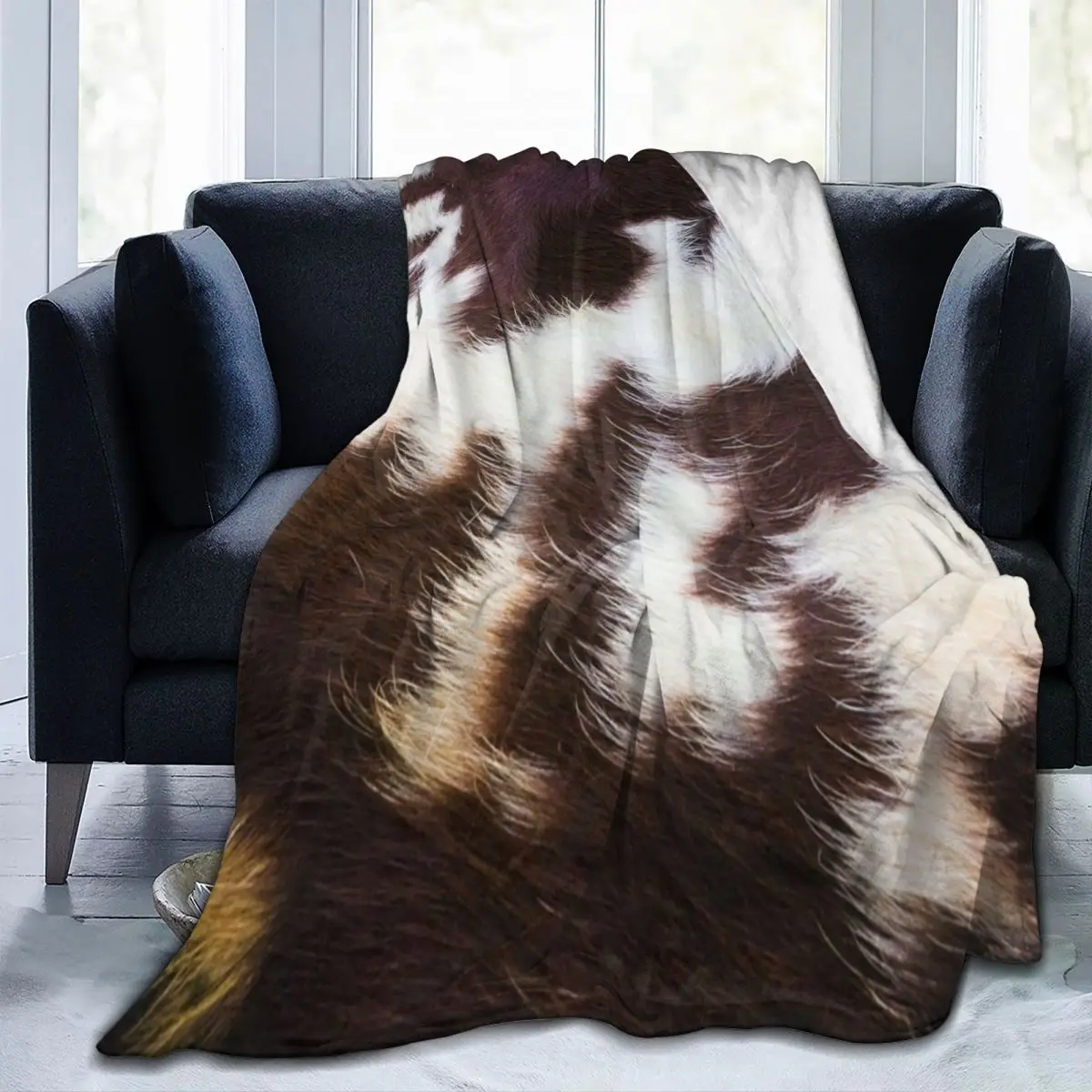 

Decorative Cow Pattern Print Blankets Super Soft Flannel Fleece Blanket Throw