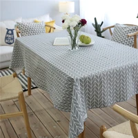 geometric grey table cloth cotton linen tablecloths for rectangular table decorative dining table cover obrus mantel mesa nappe