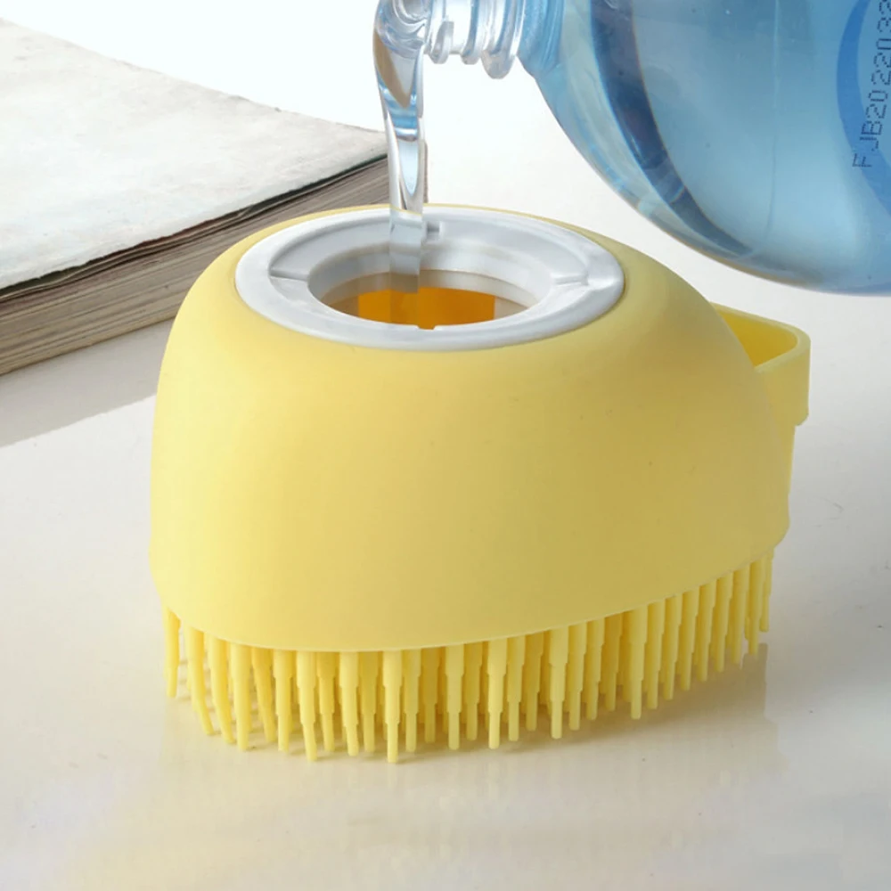 

Dog Washing Tools Bathtub Massage Gloves Brush Soft Safety Silicone Heart Dog Cat Pet Cat Bathroom Cleaning Supplies