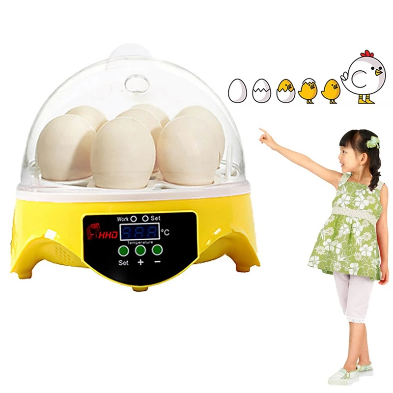 Mini 7 Egg Incubator Poultry Brooder Digital Temperature Hatchery Hatcher Chicken Bird US Plug | Дом и сад