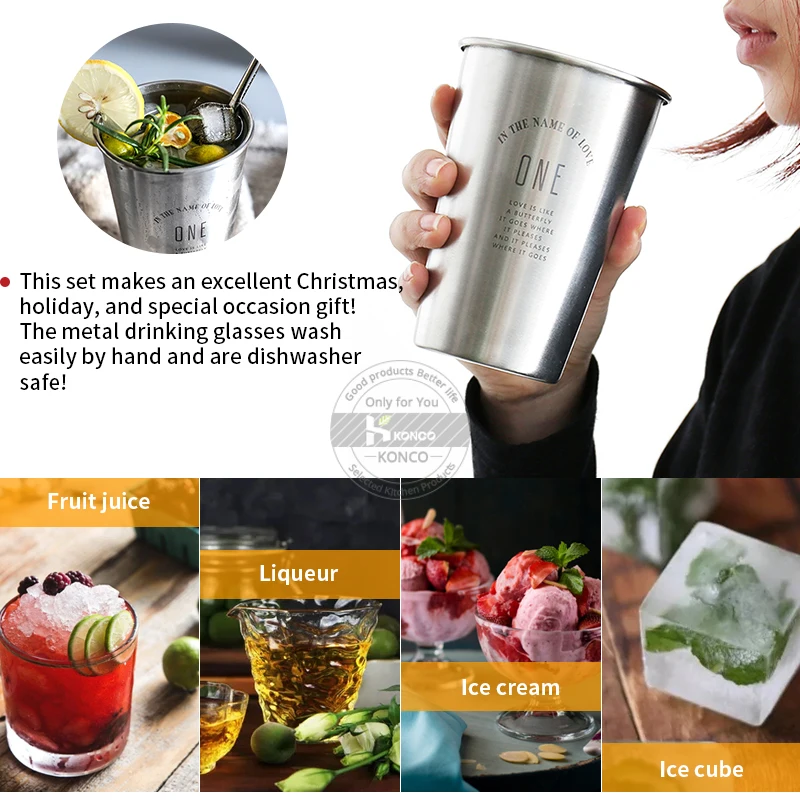 Кружка для пива из нержавеющей стали 304 чашка воды коктейльное стекло кружка кофе