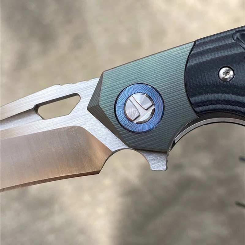 

MANCROZ High Quality Jungle Hunting Folding knife D2 Blade Tactical G10 handle Camping Cutter Meat Pocket knives