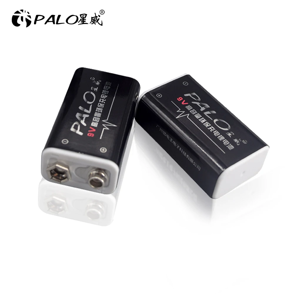 PALO 1 16 шт 9V Батарея 6F22 600 mаh 9В Перезаряжаемые литий ионный аккумулятор для батареи