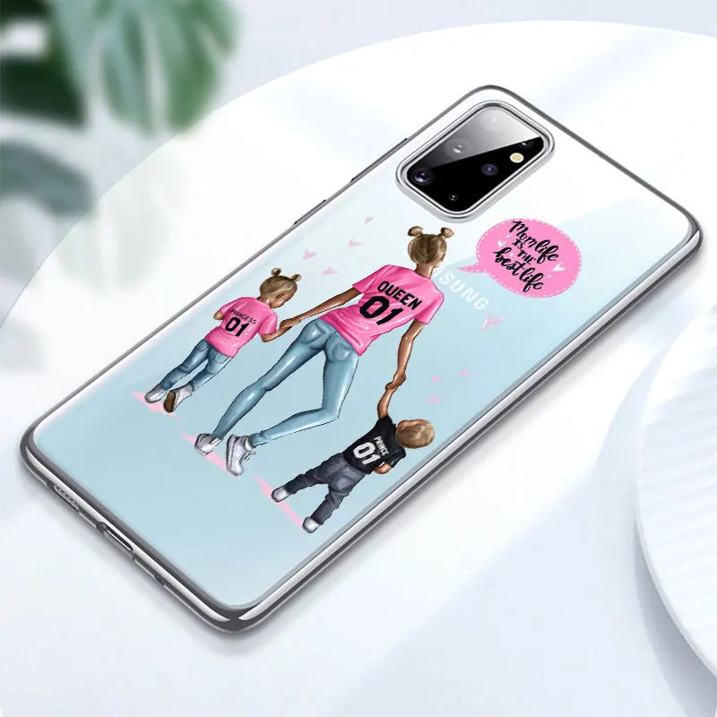 baby mom girl soft case for samsung galaxy m11 m12 m21 m30s m31s m32 m51 a5 2017 a6 a7 a8 a9 j2 core j6 plus j8 2018 cover free global shipping