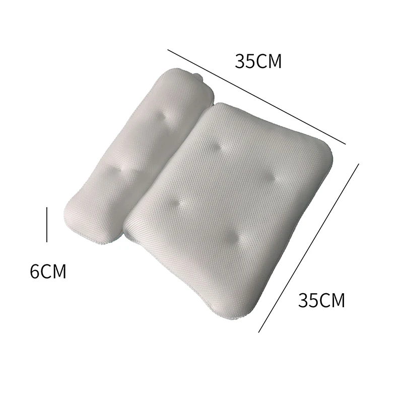 SPA Bath Pillow with Suction Cups Neck and Back Support Headrest Pillow Thickened for Home Hot Tub Bathroom Cushion Accersories images - 6