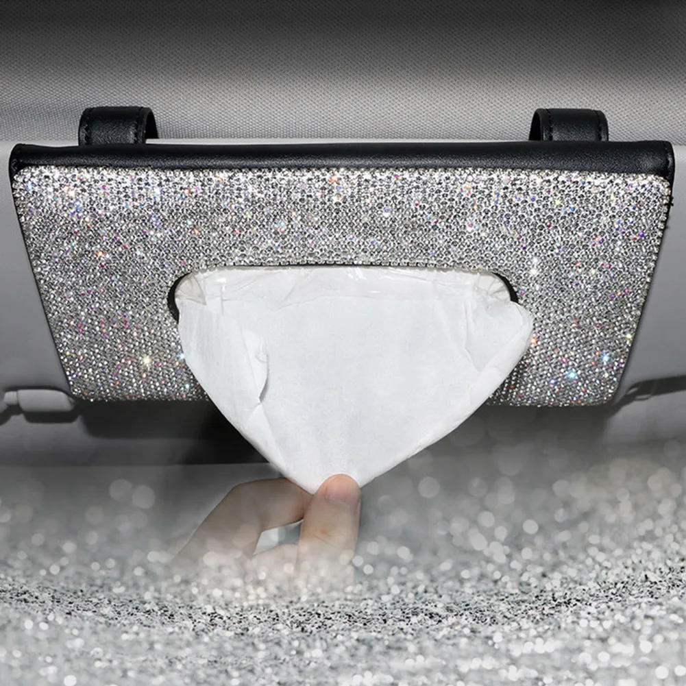 Прозрачная Автомобильная салфетка солнцезащитный козырек Алмазная кожа