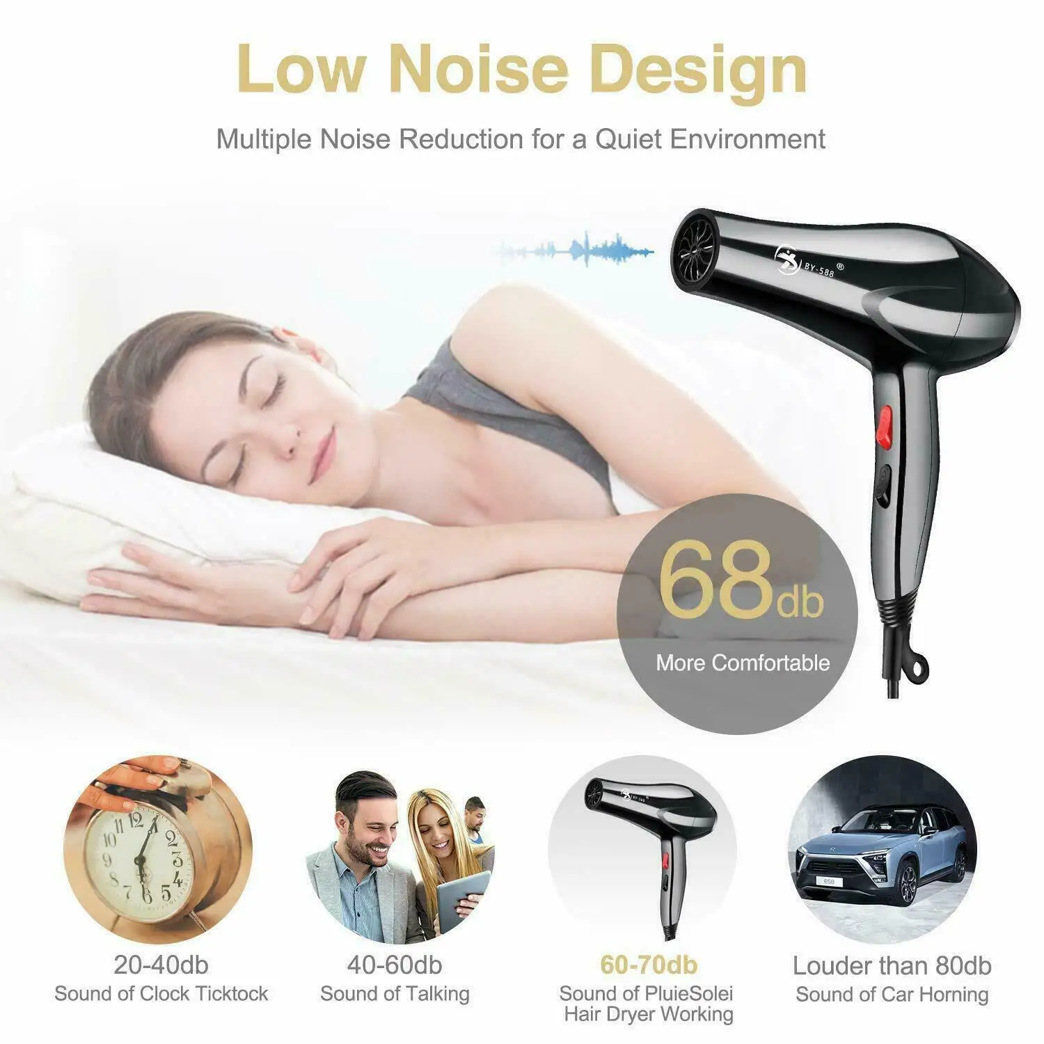 

Professional Hair Dryer Strong Power Barber Salon Styling Tools Hot/Cold Air Blow Dryer For Salons and household