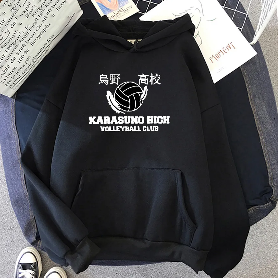 Толстовки в стиле аниме Харадзюку Haikyuu забавный мультяшный керасуно Fly высокий