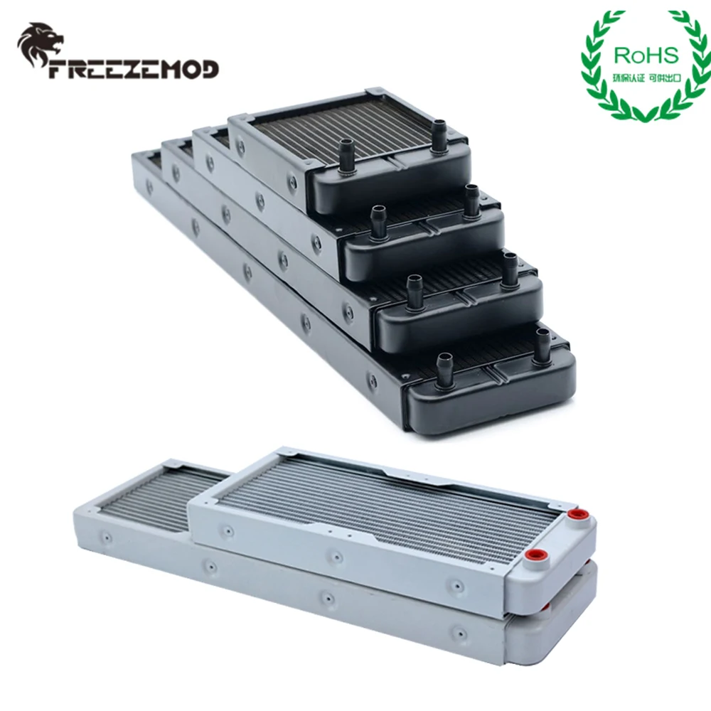 Алюминиевый радиатор FREEZEMOD толщина 32 мм 90/120/240/360/480 резьба G1/4 стандартный