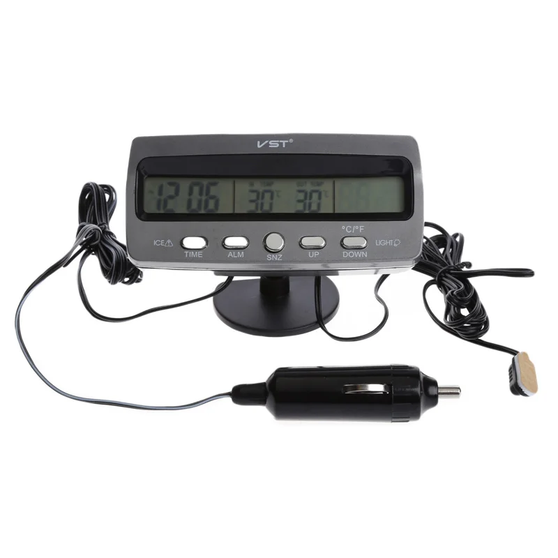 

Multi-functional VST7045V Car Thermometer Clock Voltmeter Temperature Calendar