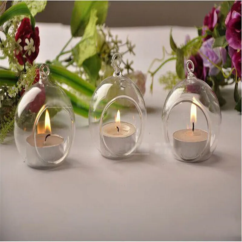 

Clear Glass Ball Hanging Air Plant Terrarium Wedding Candlestick Tealight Holders for wedding Home Decor 8cm 10cm 12cm 15cm
