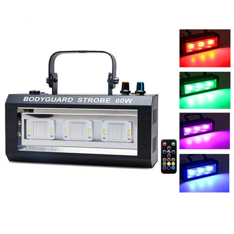 60 Вт RGW светодиодный мигает сценический светильник s дистанционный звуковой