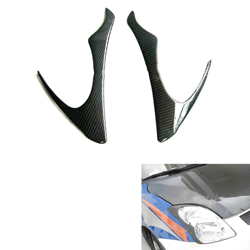 

Carbon Fiber Decor Headlights Eyebrows Eyelids Trim Cover Car Light Stickers for SUZUKI Swift 2005-2011 Accessories