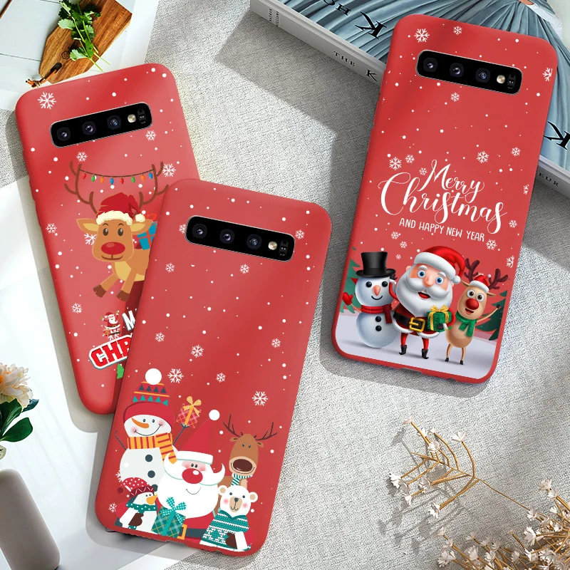 Красный силиконовый чехол для Samsung Galaxy S8 S9 S10 Plus S10E Lite S 10 5G S20 Ultra + бампер мягкий из