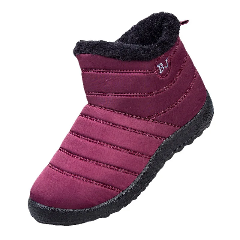 

Женская обувь, обувь для снега, женские сапоги зимние 2021 осень-зима Новые Женская обувь из материала на основе хлопка на нескользящей подошв...