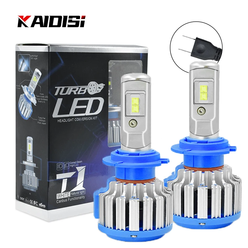 

2PCS T1 H4 Led Car light H7 LED H1 H3 H11 880 9005 9006 Car Headlamp 40W 8000LM Auto Fog Lamp Auto Bulb Automobiles White 6000K