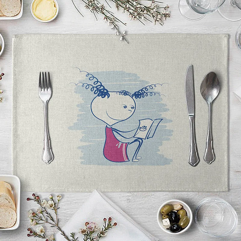 Детский коврик для стола кухонный веселый декоративный маленьких девочек