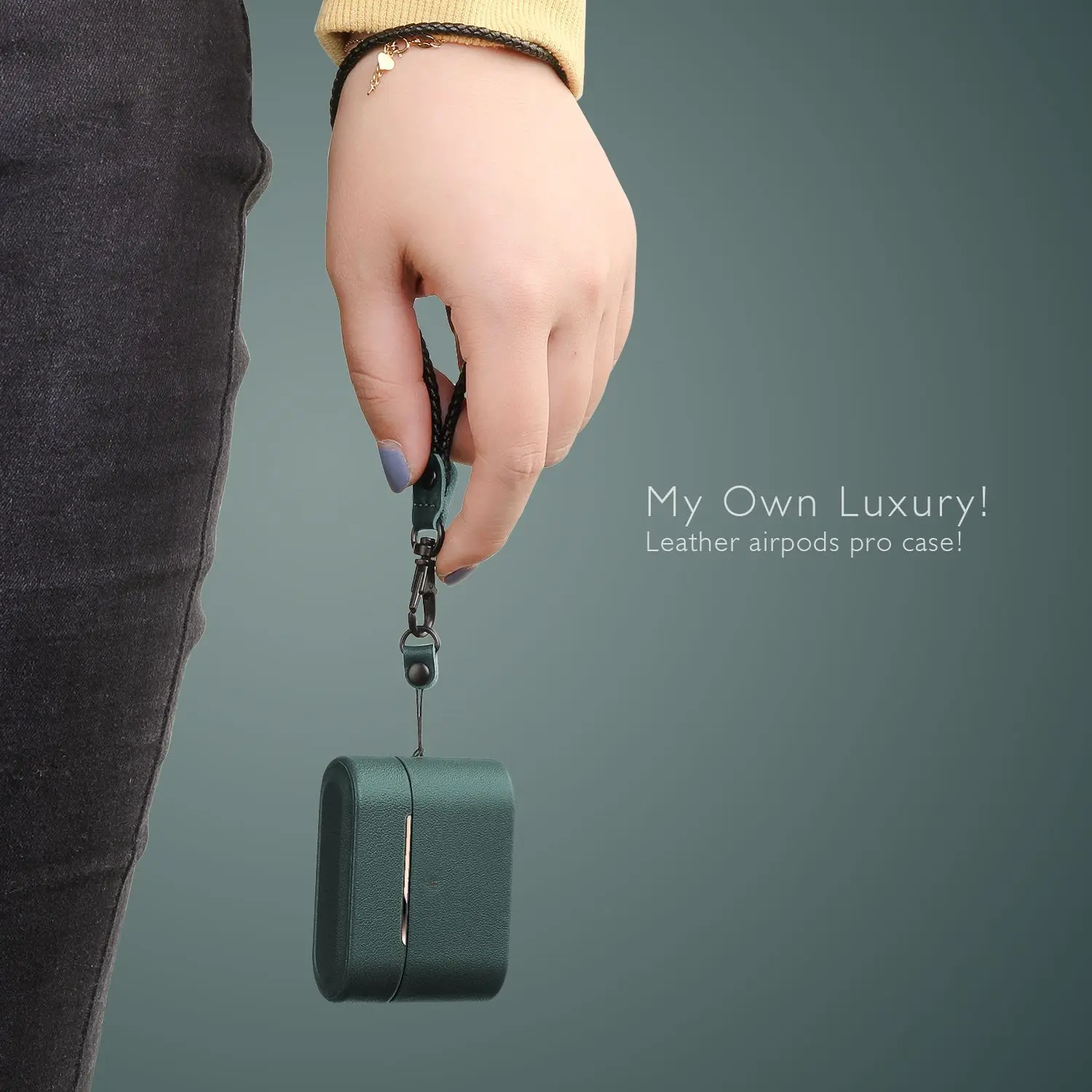 

Genuine Leather Luxury Airpod Case for Air Pods Pro 2 3 Airpod Cases for Gifts Airpod Case with Lanyard Portable Bags for Girl