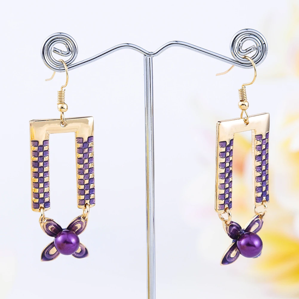 

SophiaXuan New Design Earrings Multicolor Geometry Hanging Earrings Fashion Alloy Earings Jewelry for Women Girls 2021 Partying